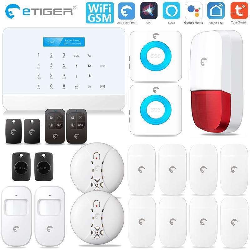 

Alarm Systems Etiger Original Super Kit S6 Tuya Smart WiFi/GSM Security Indoor/Outdoor Siren Smoke/Fire Alarm1
