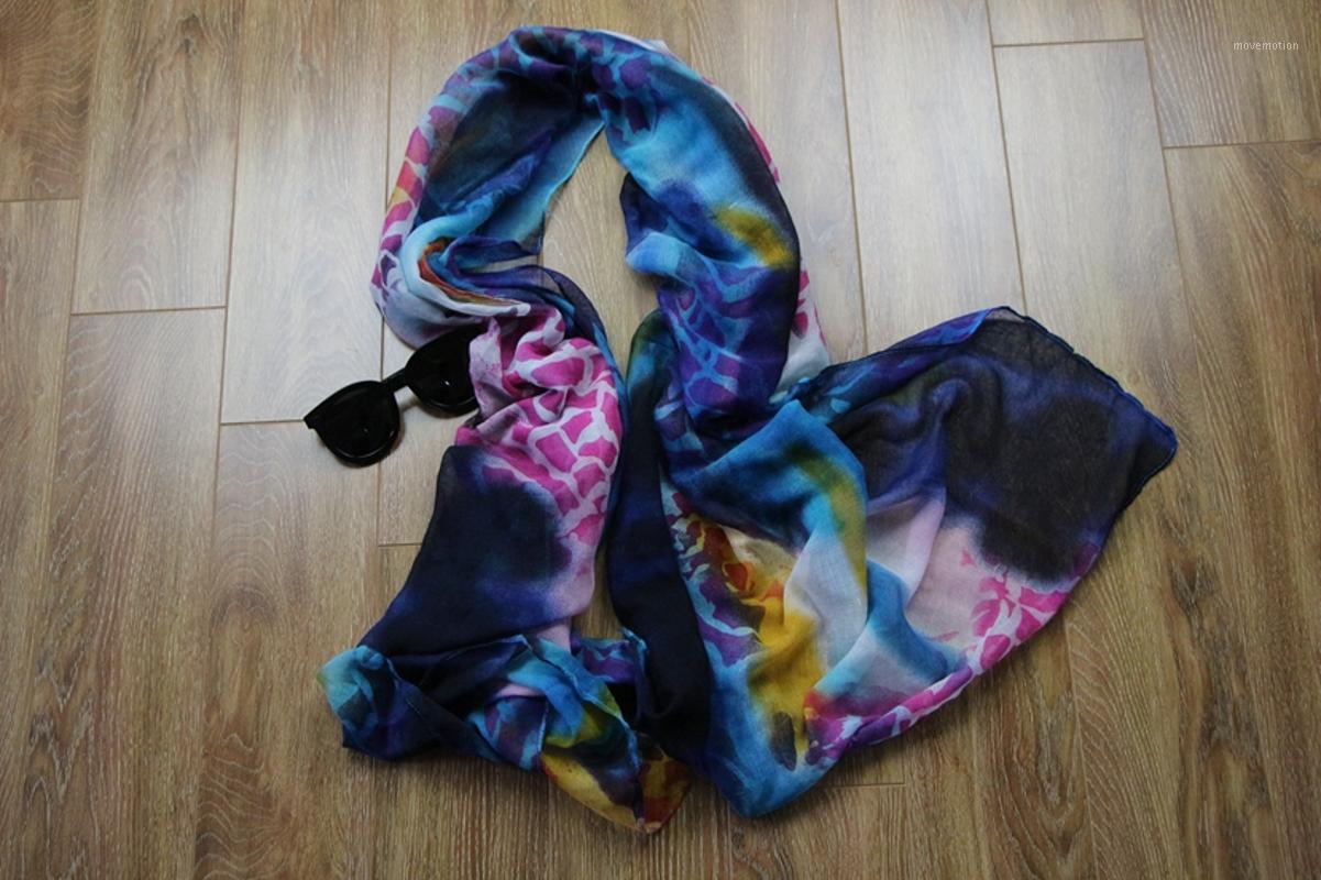 

Thin section Women's long scarf Flowers pattern Fashion clothing accessories wire cotton Female shawl1