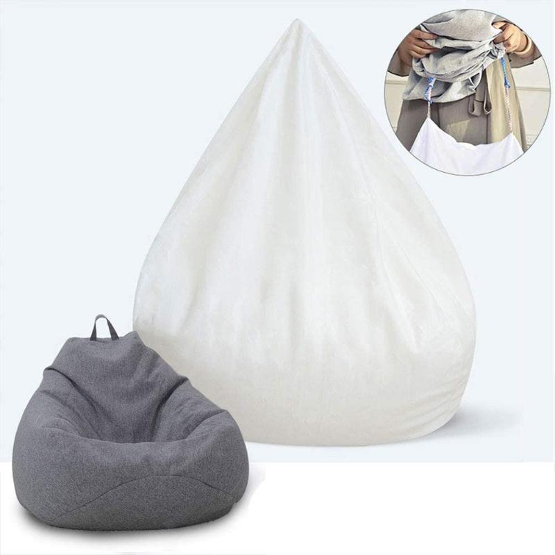 

Lazy Sofa Cover Solid Chair Covers Lining Case without Filler/Inner Bean Bag Pouf Puff Couch Tatami Living Room Furniture Cover