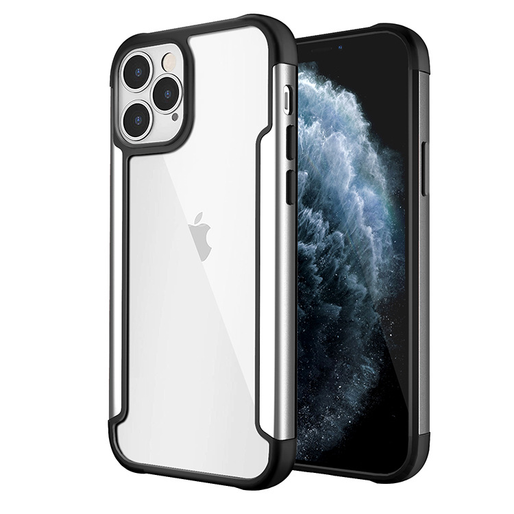 Ultra thin dual layer tpu pc rugged back cover case for iphone 12 11 pro max