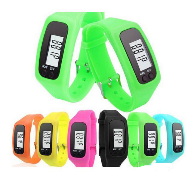 

Digital LED Pedometer Smart Multi Watch silicone Run Step Walking Distance Calorie Counter Watch Electronic Bracelet Colorful Pedometers, As the picture showed