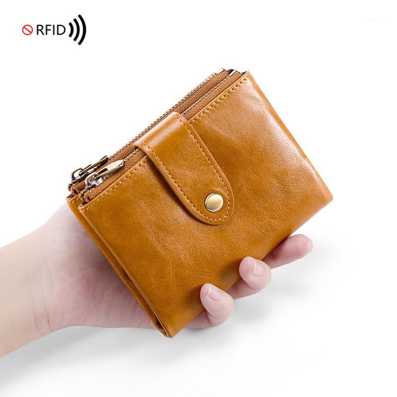

SONG FRIEND Genuine Leather Men Wallet RFID Coin Purse Small Card Holder PORTFOLIO Portomonee Male Wallet Pocket Coffee Money1, Brown