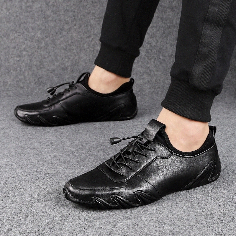 

genuine Leather Shoes Men Loafers Comfortable Casual Men Shoes fashion breathable Flats Breathable Men Autumn Shoes Moccasins o4 #EP7S
