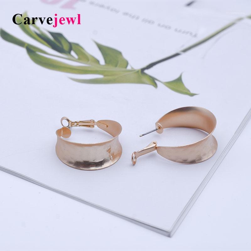 

Carvejewl big hoop earrings simple hammered surface stamping hoop earrings for women jewelry European new fashion earings hot1