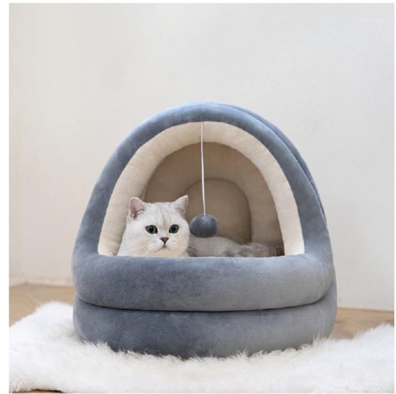 

High Quality Cat House Beds Pet Cats Sofa Mats Cozy Indoor Kittens Bed Lovely Dog Small Kennel Home Cave Sleeping Nest Products1