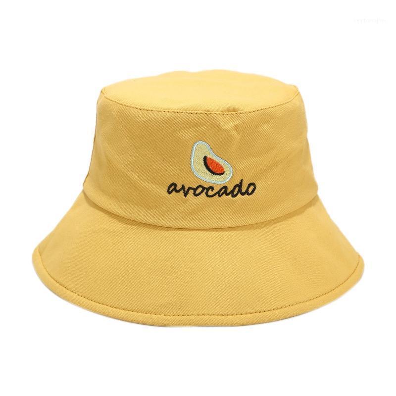 

Wide Brim Hats FGGS-Avocado Bucket Hat Unisex Fashion Outdoor Travel Fisherman Fishing Sun Wild Basin1, Black