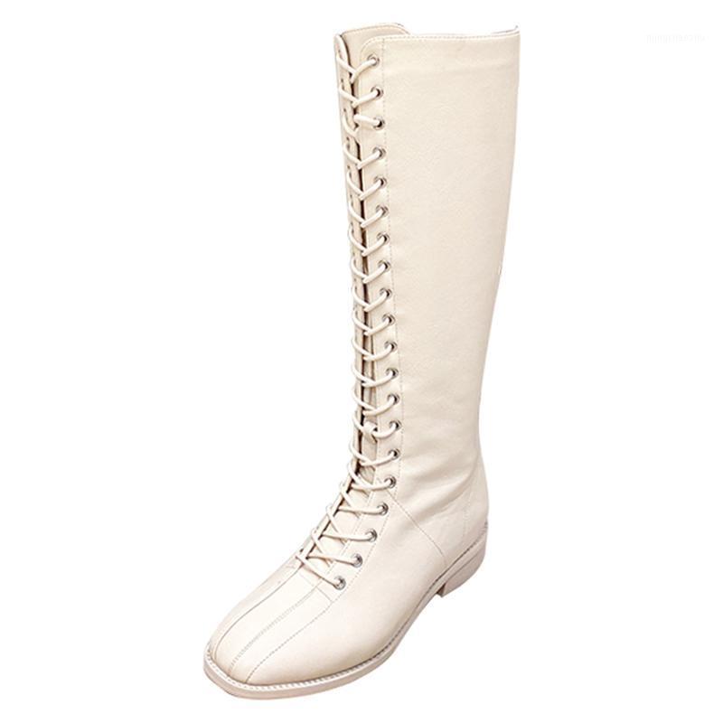 

Women's boots women's autumn/winter 2020 new round zipper flat bottom ladies shoes fashion high-top riding boots women1, Black