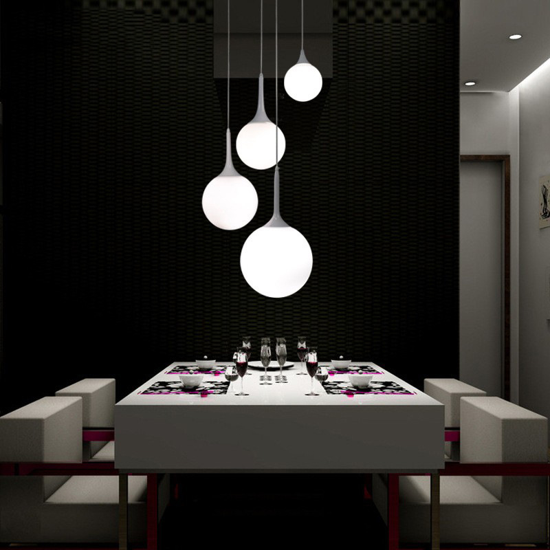 

Nordic restaurant hanging lamp bar clothing store Modern living room minimalist glass ball pendant lamp light fixture