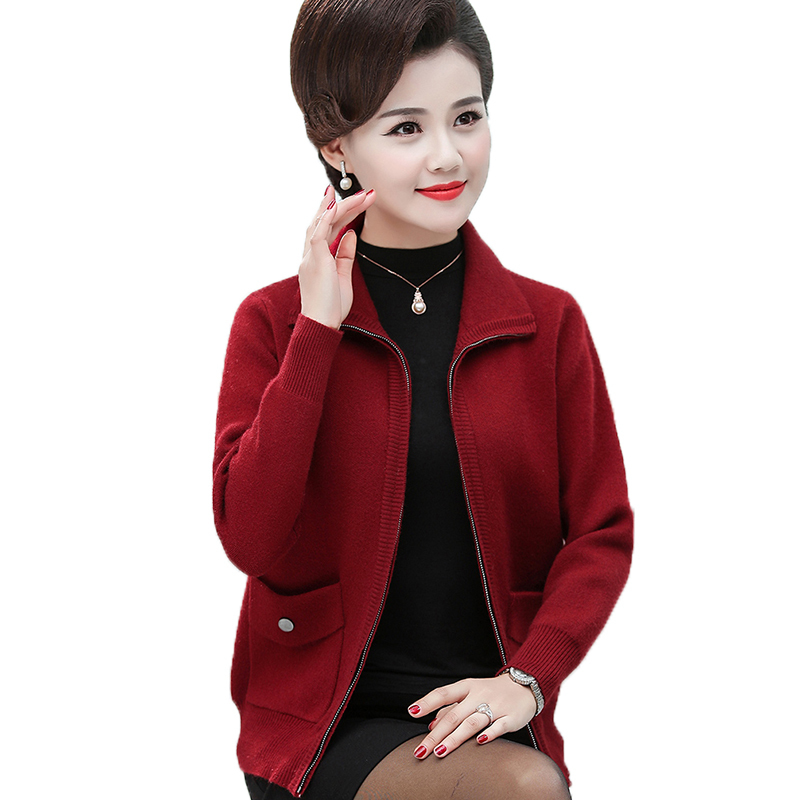 

2021 New Spring Middle Age Mother-knit Woman's Cardigan Clothes Sweater Women's Knitted Mesh Plus Size 5xl R161 94hw, Blue flower