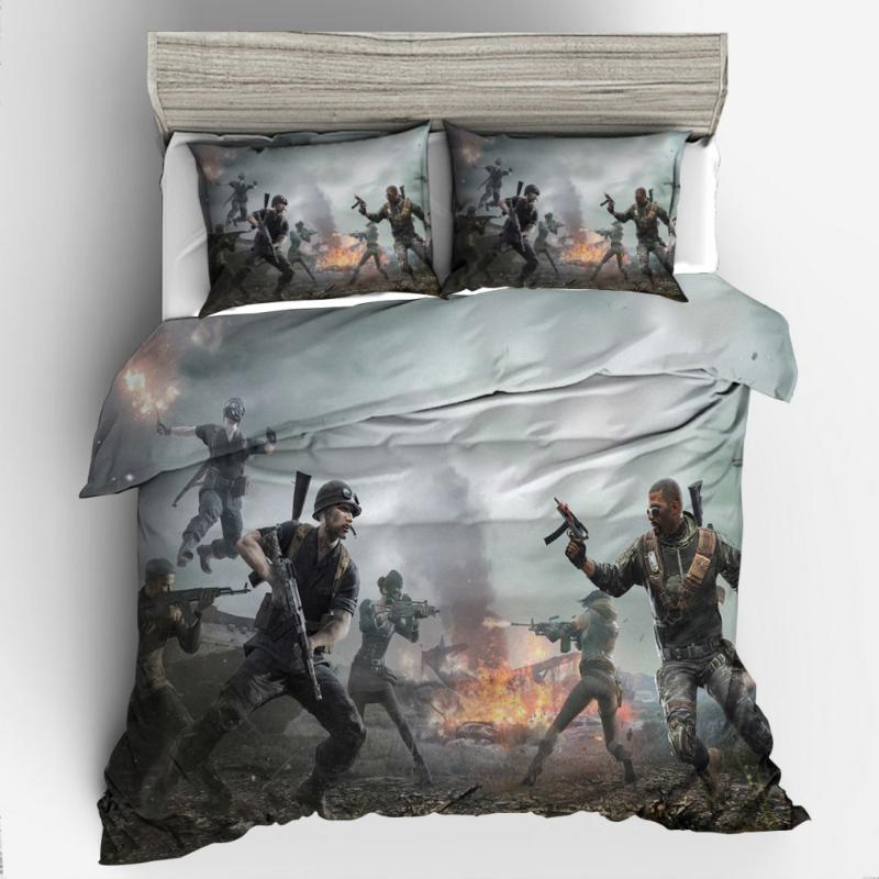 

3D Design Digital Printing Bedding Set Duvet Cover Pillowcase Bedclothes Dropshipping Gife Game 2, Pubg016
