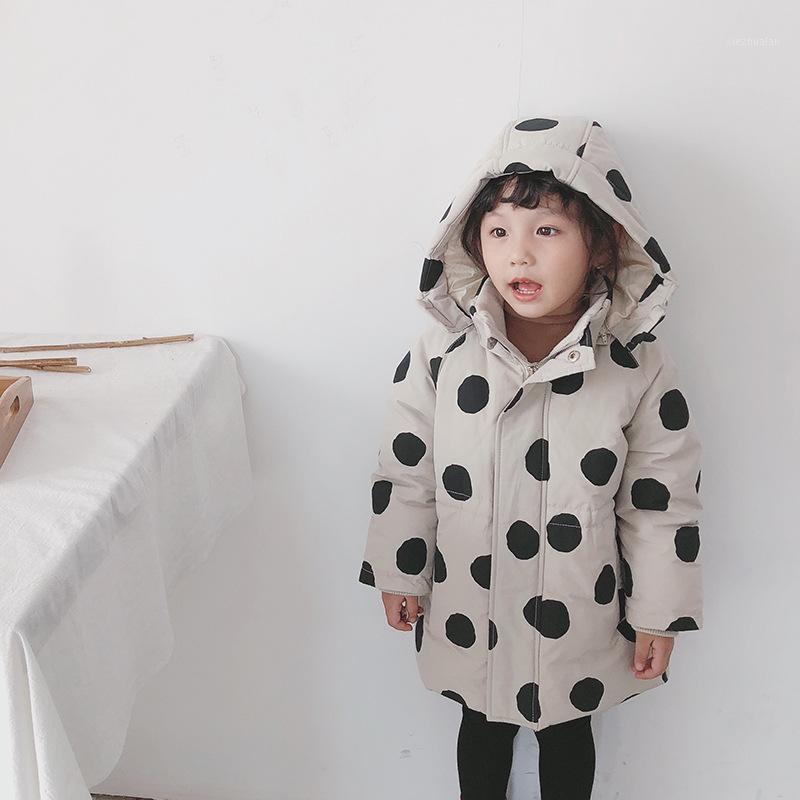 

Winter baby girls thicken hooded cotton-padded coats 1-7 years cute kids warm zipper wadded jackets children outwear1, Dot