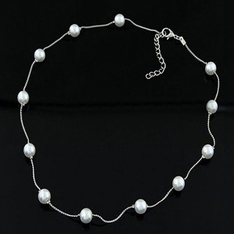 

Artificial Pearls Decorative Fashion Gift Jewelry Adjustable Wedding Party Pendant Charm Elegant Women Necklace