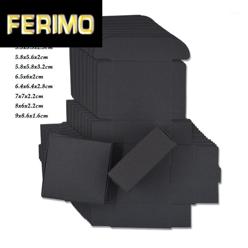 

10pcs 10Size Black Cardboard Paper Box Small Handmade Soap Gift Packaging Boxes Personalized Craft Paper Candy Box DIY Kraft1