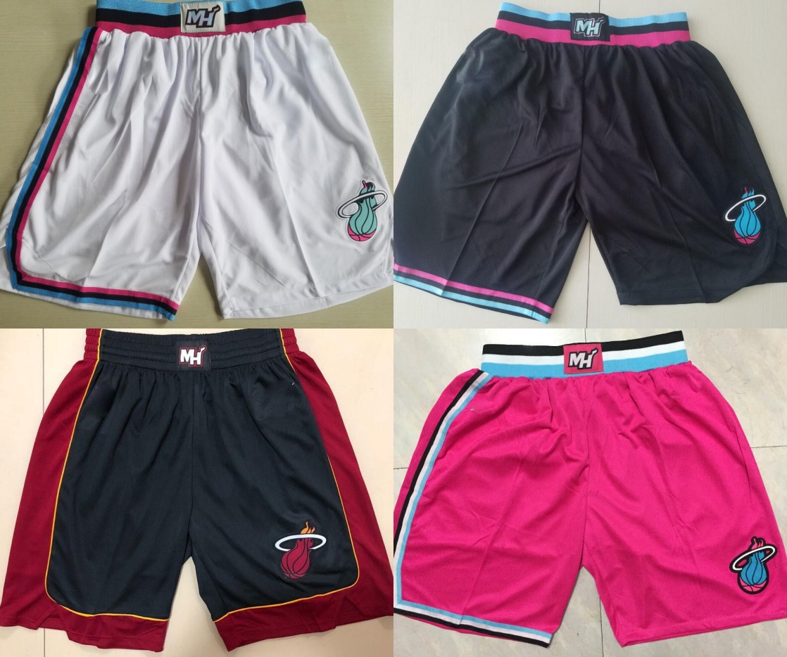 

Miami Heat Men Breathable Pants Classic Basketball Shorts, Black