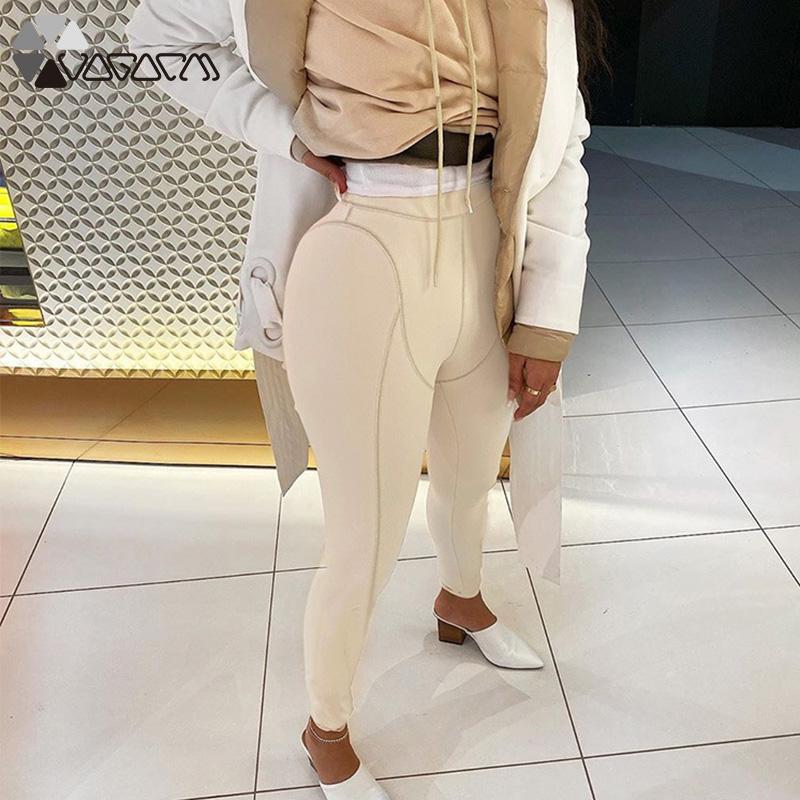 

Push Up Women Casual Yoga Leggings Line Type High Waist Hips Pants Tights Active Workout Gym Clothes Sports Trousers Streetwear, Whtie