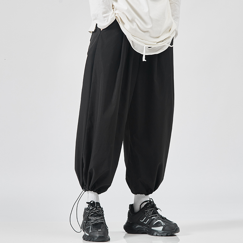 

2021 New Ankle-length Black Sweatpants Streetwear Spring Autumn Hip Hop Pants Men's Casual Korean Oversize Joggers Trouers F2ny, K388 2