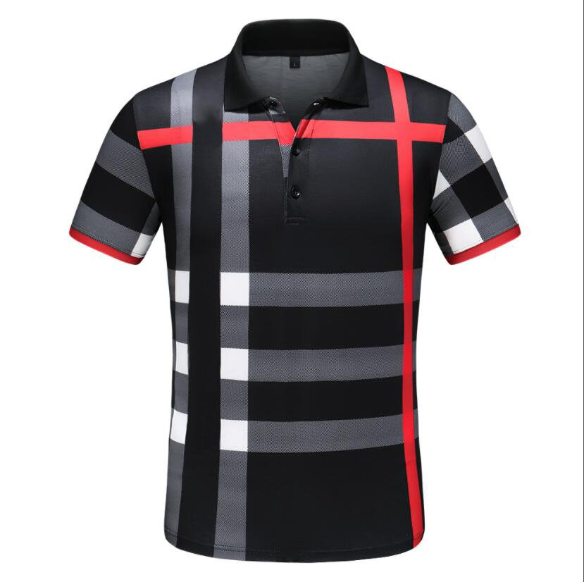 

2022 Dropship Fashion Designer Men's Polos Shirts Men Short Sleeve T-shirt Original Single Lapel Shirt Jacket Sportswear Jogging Suit M- #B63912, Black