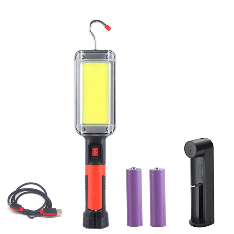 

LED Work Lamp COB USB Rechargeable 7000 Lumen Handle Hook Loop Magnet Portable Working Lantern Outdoor Glare Light
