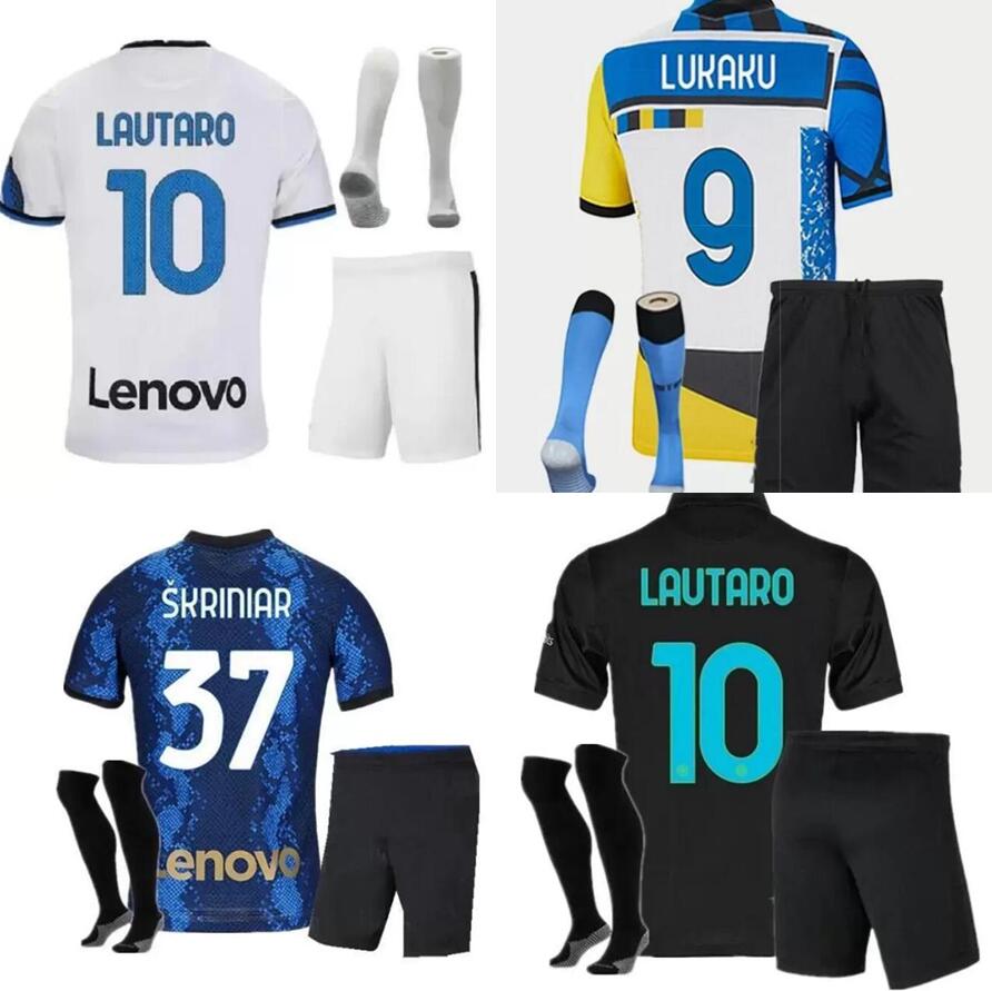 

Adult kit Soccer Jersey 2021 2022 EDIN DZEKO LAUTARO MARTINEZ ALEXIS SANCHEZ Football Shirts BARELLA ERIKSEN CORREA Kids Kit