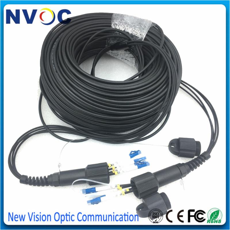 

SM,4Core,G657A,Armored Black LSZH Cable,4.0mm,4C PDLC-PDLC 60/70/80/90/100M LCUPC-LCUPC Fiber Optic Patch Cord Cable