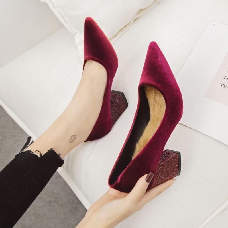 

Women Pumps Pointed High Heels Fashion Platform Ladies Sexy Concise Elegant stiletto Wedding Party Shallow Shoes K16-081, Black