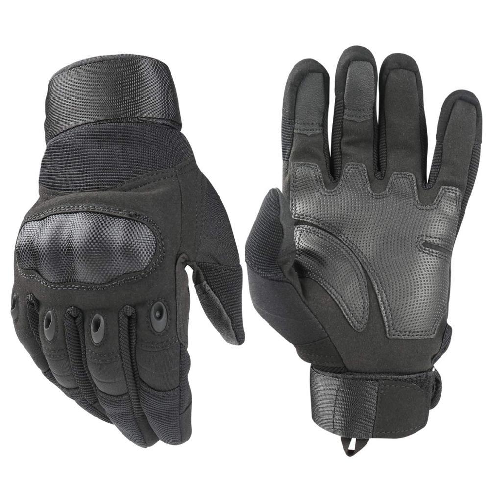 

Mens Military Tactical Gloves Hard Knuckle Touch Screen Gloves for Army Combat Shooting Airsoft Paintball Motorcycle Outdoor J1224, Black