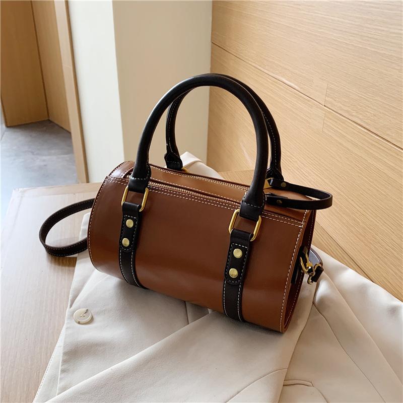 

2021 New Luxury Crossbody Bags For Women PU Leather Boston Female Shoulder Bag Travel Shopping Tote Handbags For Women, Black