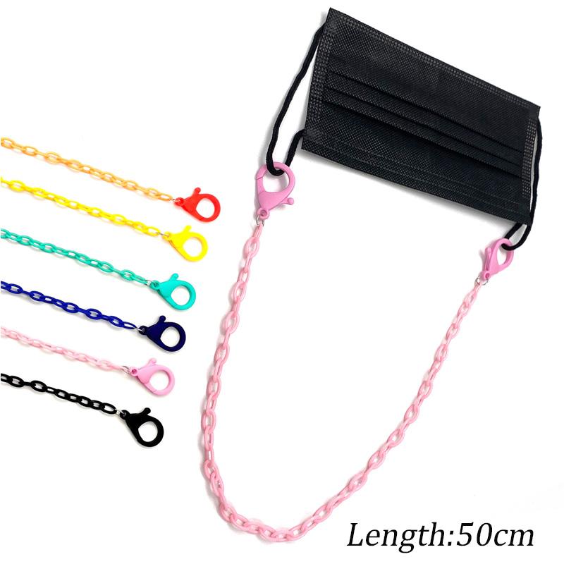

50CM Acrylic Mask Chain Holder for Children Women Men Anti-slip Glasses Chains Sunglasses Eyeglasses Cord Lanyard Neck Strap