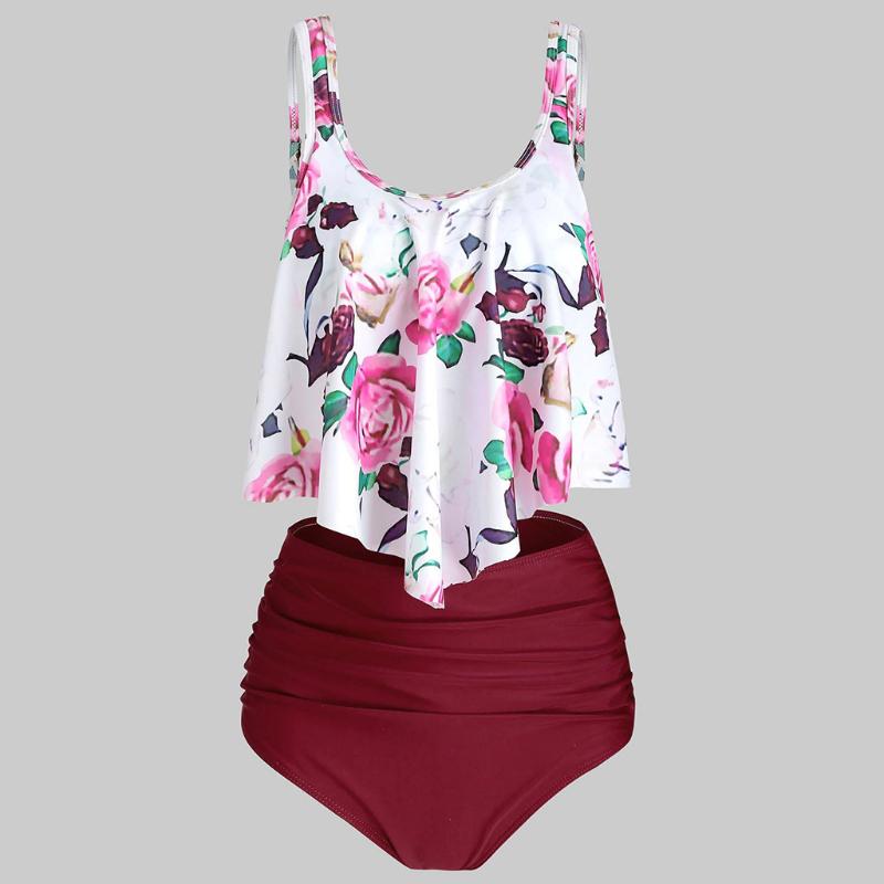 

Maternity Swimwears Swimwear Women's Plus Size Bikini 2022 High Waist Pure Belt Vest Swimsuit Fish Two-piece Bikinis, White