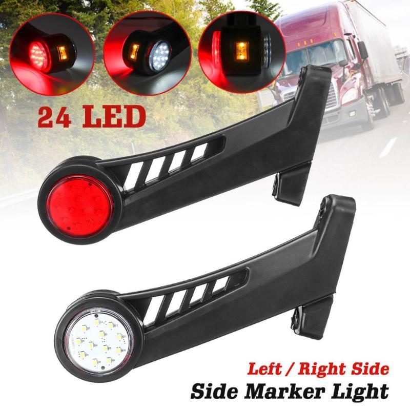

10-30V Right Left Side LED Truck Trailer Elbow Side Warning Marker Lights Rear Tail Signal Light Lamp Outline Lamps1, As pic