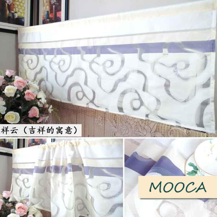 

short kitchen curtain blue and white curtain1
