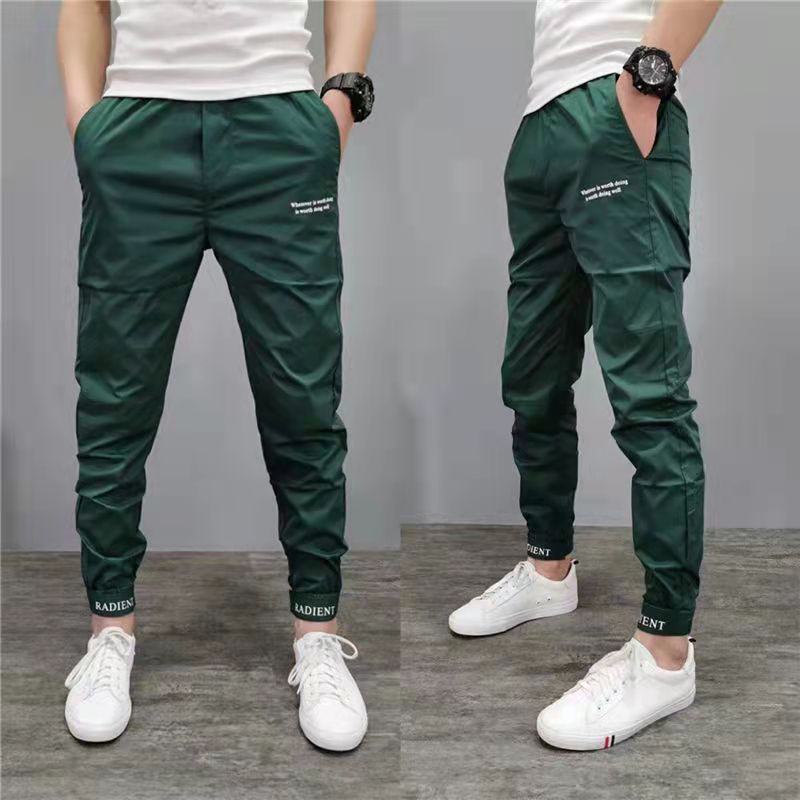 

Summer thin casual pants men's fashion Korean version quick drying sports Leggings spiritual guy legged Harlan pants, As shown in the figure