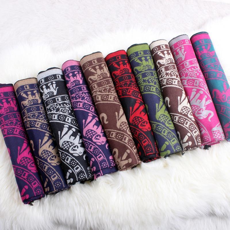 

Ethical Designer 2020 brand New women Cashmere scarf winter warm elephant scarves for lady shawls and wraps long Thick1