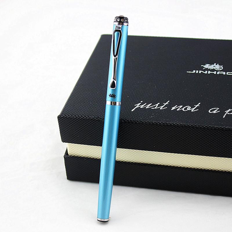 

JINHAO Brand 301 metal Fountain Pen luxury school Ink Canetas For Calligraphy Writing Gift Student ink Pen1, Red