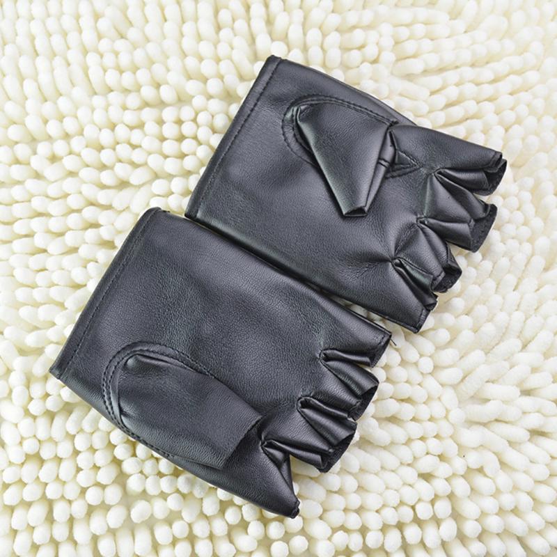 

Sport Punk Gloves Fingerless PU Leather Driving Outdoor Gloves1