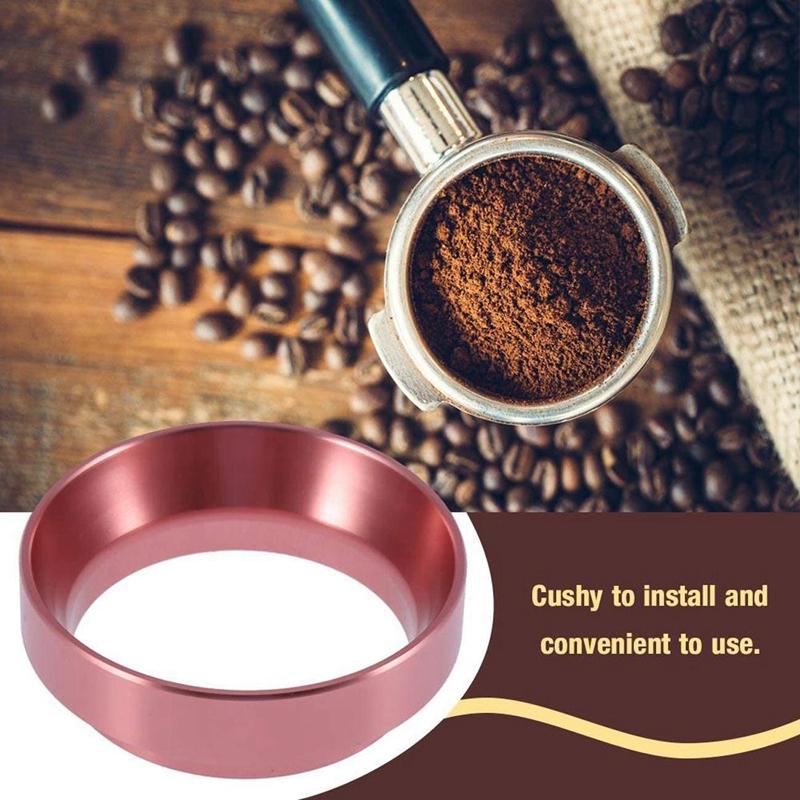 

Hot 2 Pcs Espresso Dosing Funnel Aluminum Coffee Dosing Ring Replacement-For 58Mm Portafilters