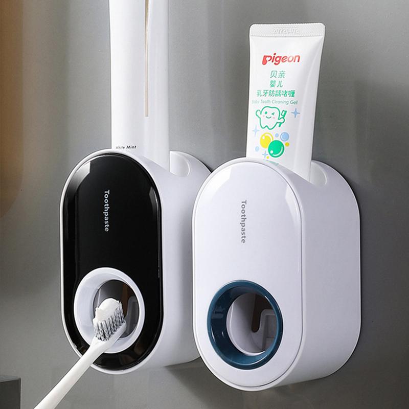 

Bathroom Accessories Set Wall Mount Toothpaste Squeezers Automatic Toothpaste Dispenser Dust Proof Toothbrush Holder Dropship