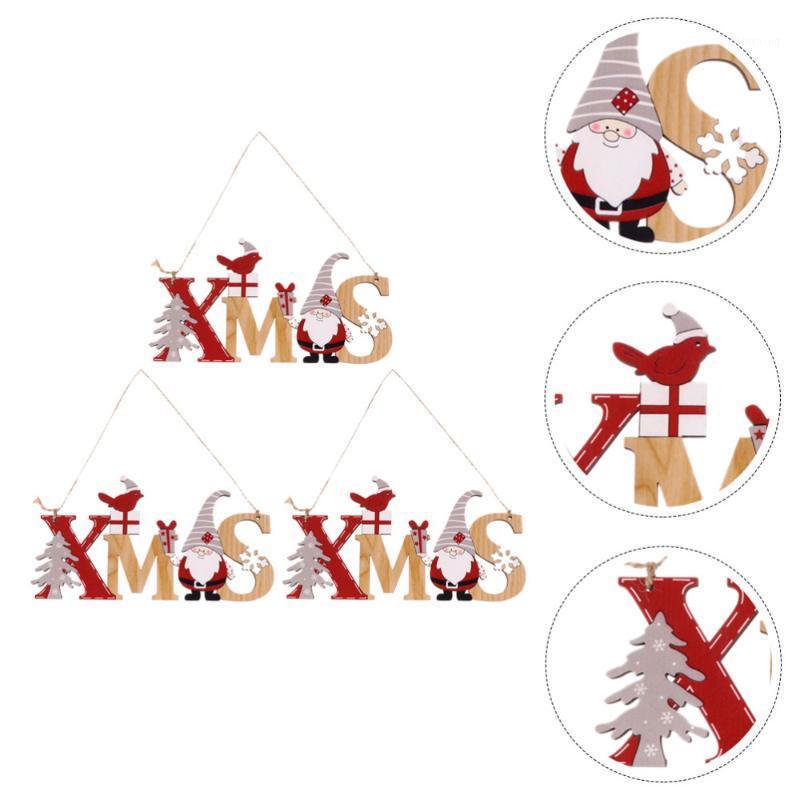 

3pcs Christmas Door Hanging Boards Stylish Fashionable Xmas Decor for Party Office1
