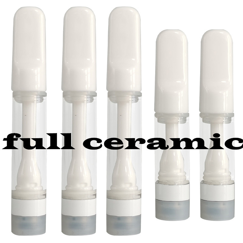 

Full Ceramic Cartridges Empty Vape Pen Cartridge 0.5ml 0.8ml 1ml Vape Carts for 510 Thread Battery Thick Oil Atomizers Vaporizer