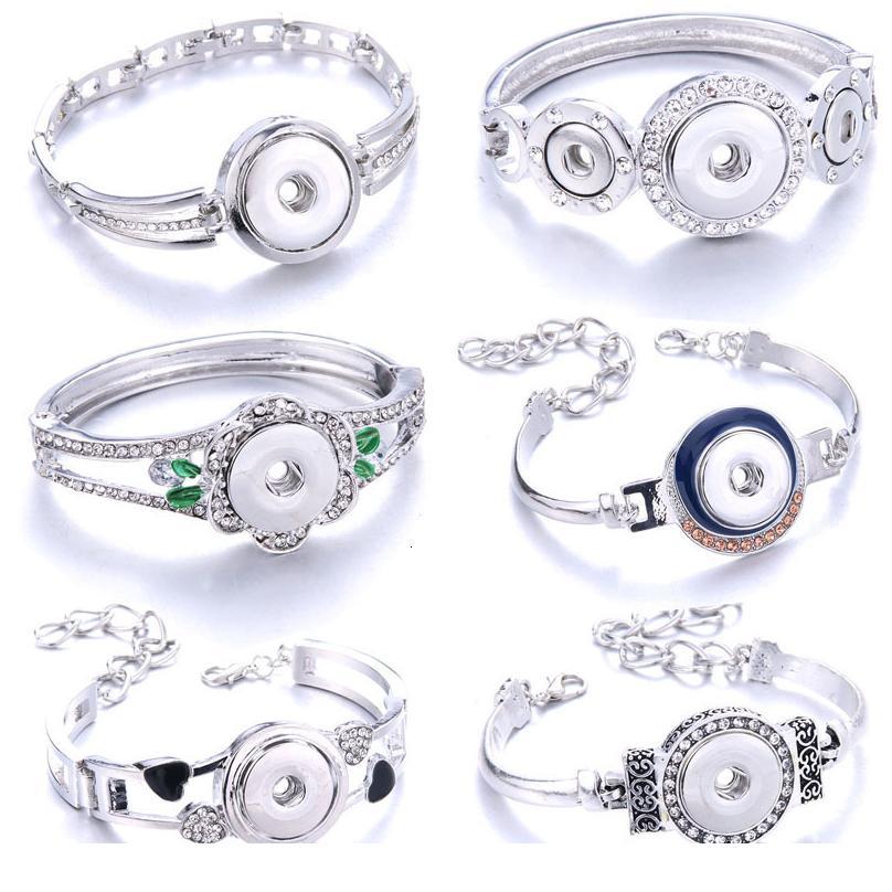 

Fashion Adjustable Chain Bracelets Metal B 18mm 12mm Buttons Diy Snap Jewelry F jllbDXracelet Fit