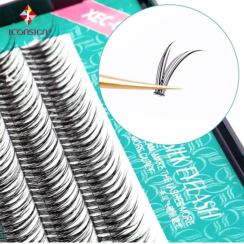 

2020 hot sale bundle eyelashes natural soft fake lashes 0.1mm lash extension wholesale Makeup Dovetail eyelash pro