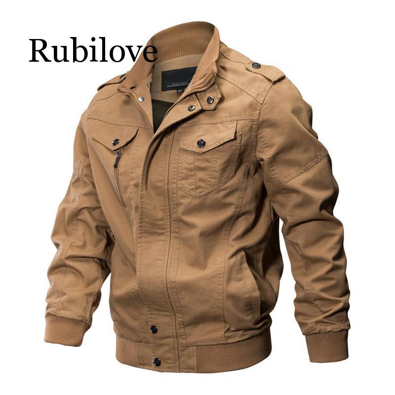 

Rubilove Spring Autumn Bomber Jacket Mens Army Workout Windbreaker Tactical Mens Jackets Coats, Black