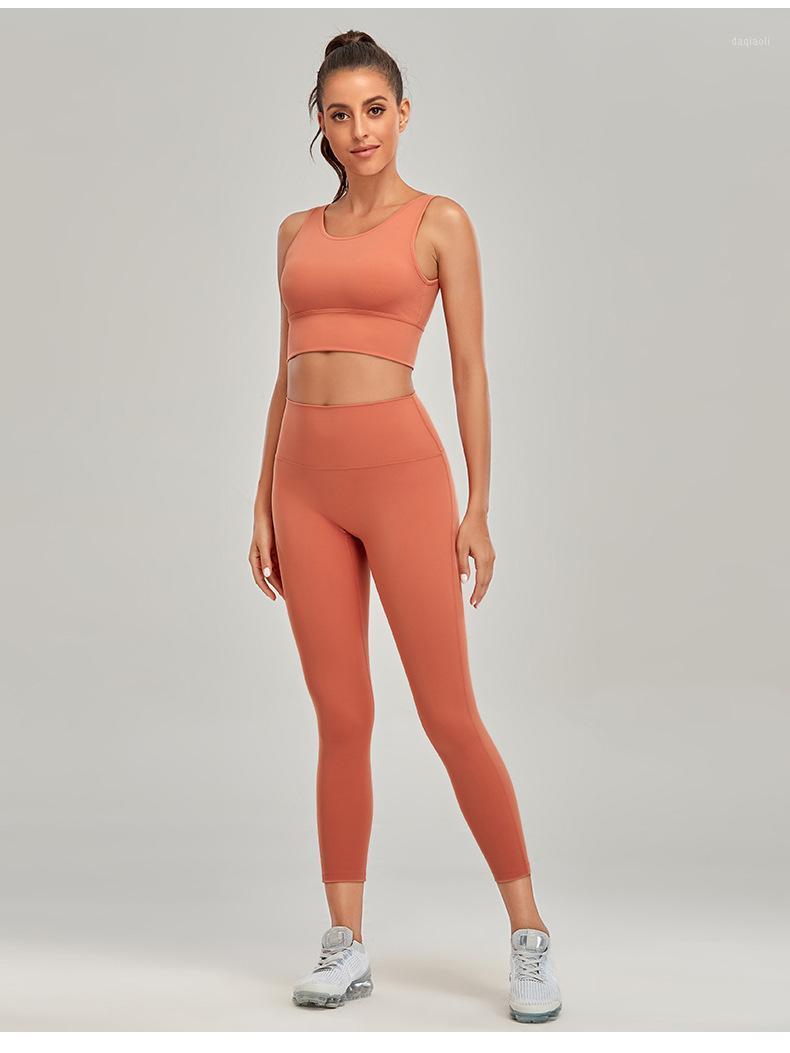 

2 Piece Set Women Tracksuit Seamless Yoga Suits Dense Fabric Fitness Gym Clothing Sports Bras Leggings Workout Clothes For Women1