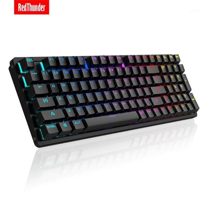 

RedThunder Red Switch Mechanical-Keyboard 98-Key New Layout Gaming-Keyboard Up to 15 Cool Lighting Effects Designed for Games1