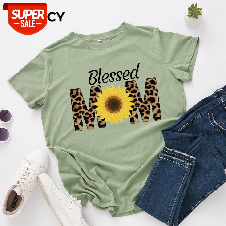 

JFUNCY Plus Size S-5XL Women T-shirts Female Short Sleeve MOM Tee Tops New Print Woman Casual Tshirt 2020 Summer Cotton T Shirt #SB2A, White