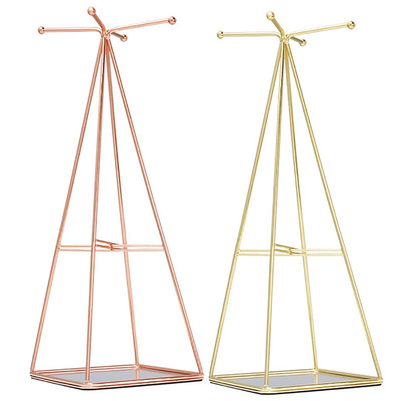 

Nordic Style Wrought Iron Jewelry Storage Rack Creative Jewelry Earrings Display Storage Shelf Makeup Organizer