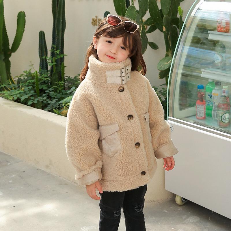 

Winter Woolen Warm Girls Jackets Fleece Thick Boys Coats Clothes Velvet Children Outerwear Turtleneck Teenager Kids Windbreaker1, Black