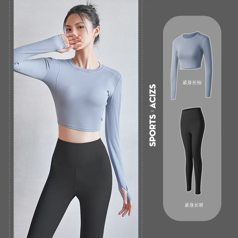 

2020 Yoga wear female summer professional high-end running gym beginner net red sports suit summer two thin section, Black