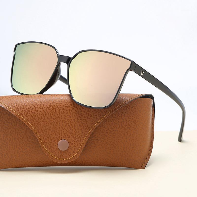 

Classic fashion square sunglasses ladies vintage plastic champagne frame sun glasses1