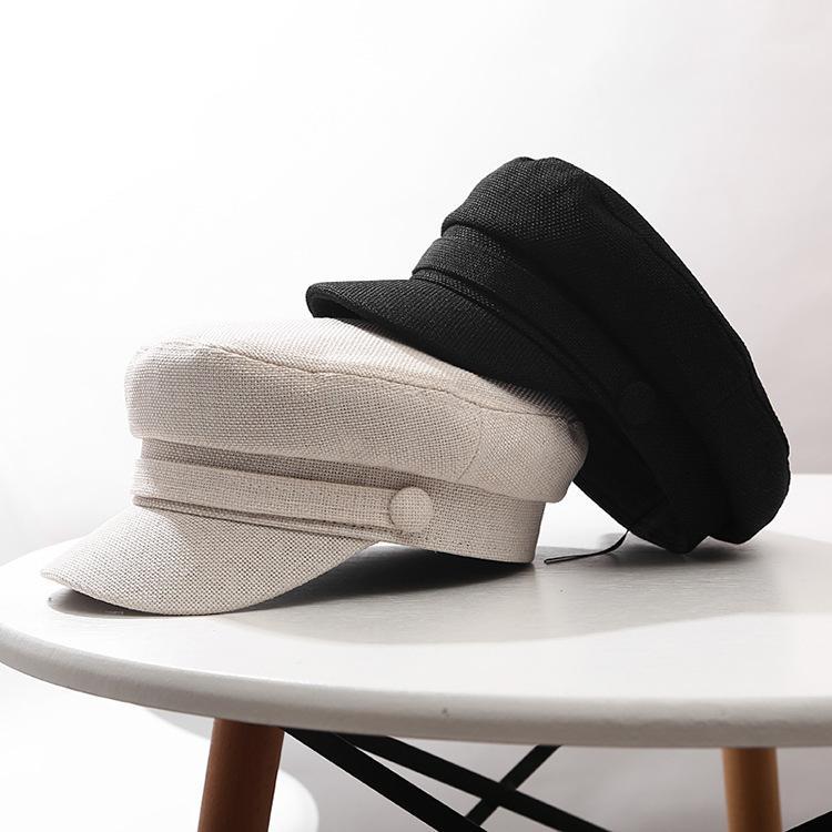 

Berets Retro Sboy Caps Pure Color Octagon Hat Cotton Tongue Beret Men Women Painter Cap Sun Visor Hats1, White